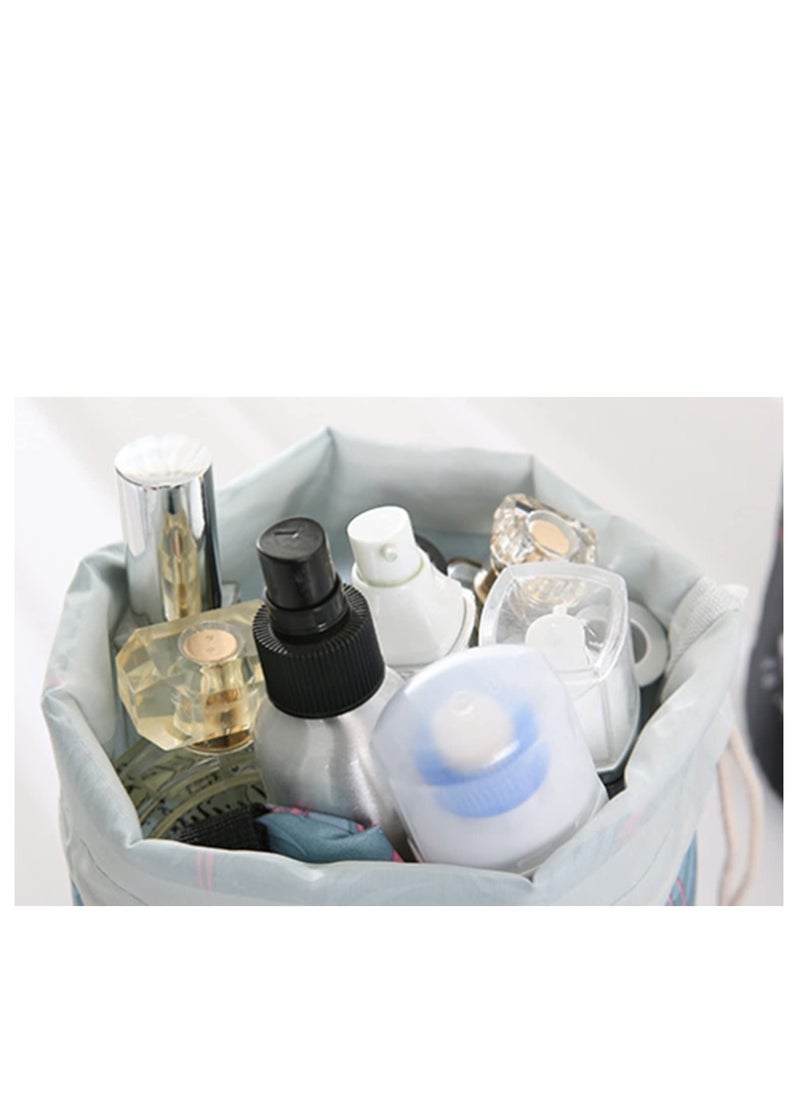 SYOSI - Lazy Drawstring Magic Cosmetic Pouch Bag, Fashion Portable Magic Toiletry Kit Organizer, Portable Travel Drawstring Organizer Makeup Bag, Large Capacity Waterproof Toiletry Organizer (U) - Image 1