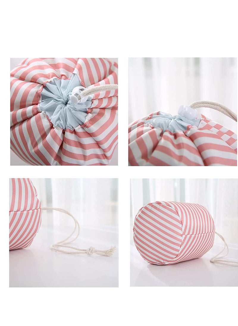 SYOSI - Lazy Drawstring Magic Cosmetic Pouch Bag, Fashion Portable Magic Toiletry Kit Organizer, Portable Travel Drawstring Organizer Makeup Bag, Large Capacity Waterproof Toiletry Organizer (U) - Image 1