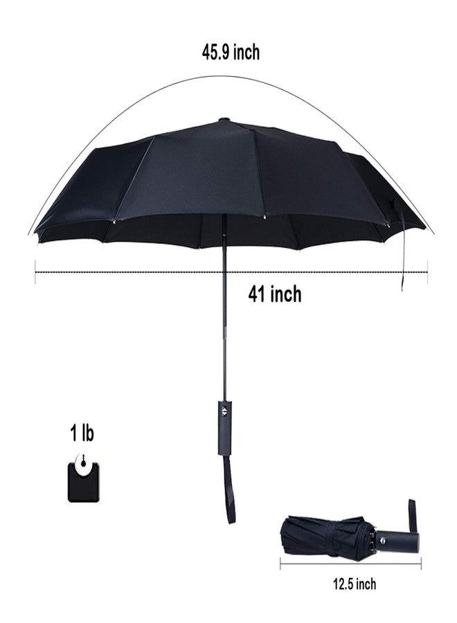 DOKDO Umbrellas Automatic Open Travel Umbrella with Wind Vent,Umbrella big size for men,Umbrellas for rain (Black) - Image 3