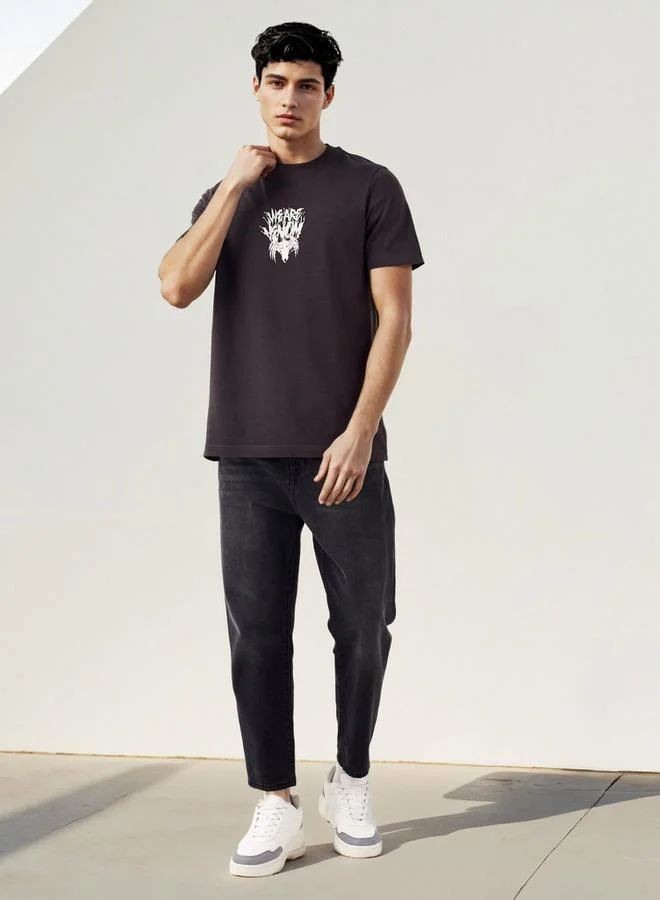 سبلاش فيڤ تيشيرت بطبعة فينوم بياقة دائرية