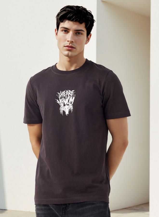 سبلاش فيڤ تيشيرت بطبعة فينوم بياقة دائرية - Image 3