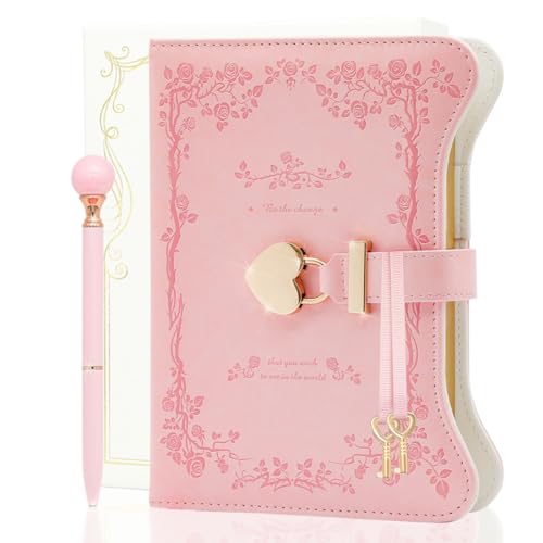 hi!SCI hi SCI Diary with Lock and Keys for Girls Women 360 Pages Journal with Lock for Girls Gift Ideas Girls Locking Diary with Pen Cute Journals Set for Teen Girls Ages 812 Ideal Gifts for 8 9 10 11 12 13 14 Year Old GirlRose Pink - Image 1