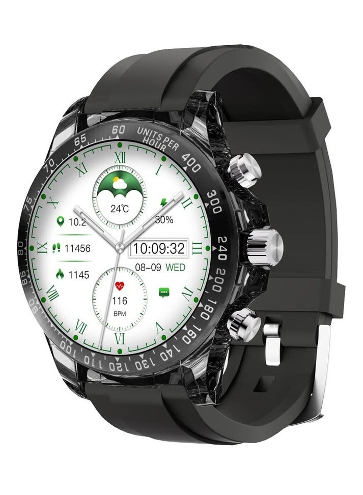 بورودو ساعة ذكية RAYTONA بسوار سيليكون وحزام معدني - أسود - Image 1