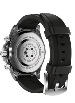 porodo RAYTONA Smart Watch With Silicone And Metal Strap - Black  - Image 2