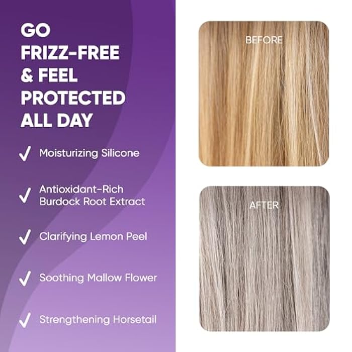 Get Back Gorgeous GBG Purple Conditioner for Blonde Hair - Hair Toner for Bleached, Grey & Blonde, Conditions & Neutralizes Brassy Hair in 3 Minutes - Hair Mask for Soft, Shiny & Silky Hair for Women & Men, 8 Oz - Image 3