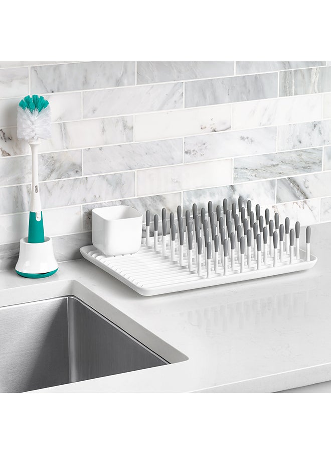 OXO TOT - فرشاة زجاجة مع حامل - أزرق مخضر - Image 1