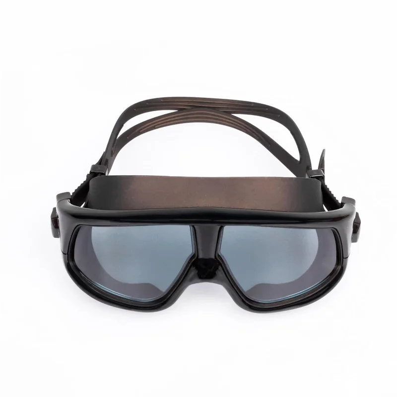 نيفيا Nivia Pro Mask 2.0 Swimming Mask for Adults - Anti Fog, Polycarbonate Smoke Glass, Silicone Strap, UV Protection, Comfort Fit - Black