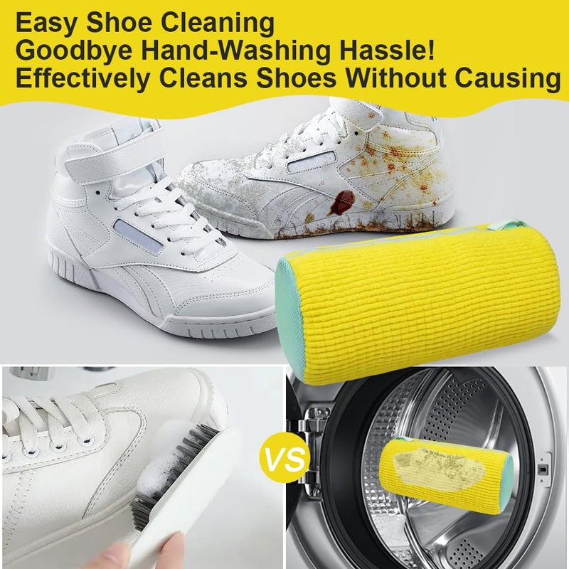 HOTUT Washing Machine Shoe Bag, Laundry Bags for Shoes, Cleaning Bag, Mesh Laundry Bag for Shoes Travel for Laundry Washing Machine Dryer-Yellow - Image 5