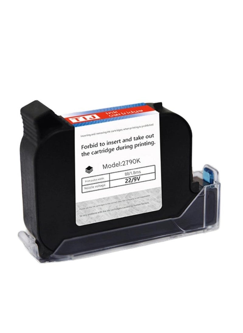 GearZone - Original High Adhesion Fast-Drying Black Solvent Ink Cartridge 42ml for 0.5in/12.7mm Handheld Inkjet Printer - Image 1