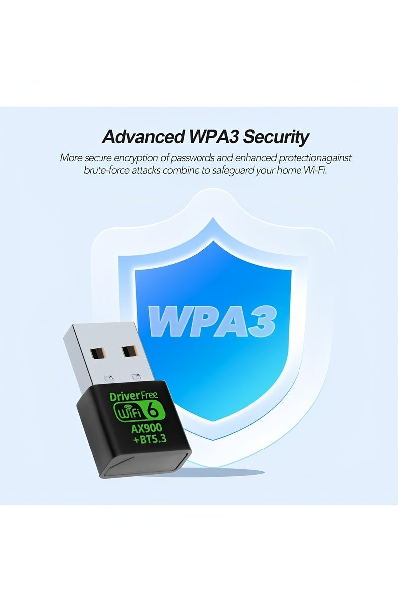 أبلينم محول واي فاي وبلوتوث USB، جهاز استقبال خارجي لاسلكي ثنائي النطاق 2.4/5 جيجاهرتز بسرعة 900 ميجابت في الثانية، دونجل واي فاي صغير لأجهزة الكمبيوتر/الكمبيوتر المحمول/المكتبي - Image 3