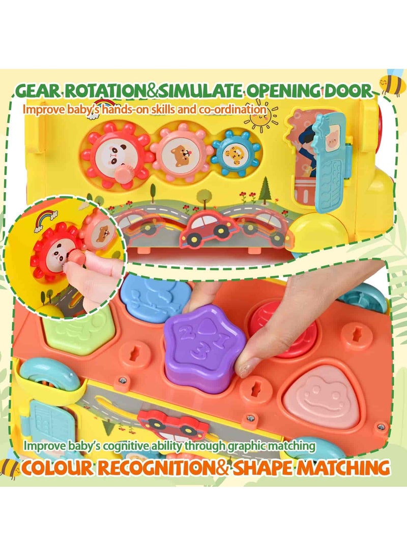 Aideli Musical School Bus Toy for Toddlers 1-3 – Baby Xylophone Educational Toy, Montessori Learning Bus with Animals, Christmas or Birthday Gift for Boys & Girls - Image 5