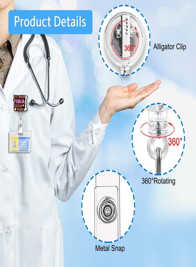 AGMDESIGN It's Going Tibia Good Day Nurse Badge Reel Retractable Clip, Funny Doctor Pun Badge Holder, Nurse ID Badge Reel for Orthopedic Surgeon Physical Therapist Bone Specialist, Orthopedist Gifts - Image 3