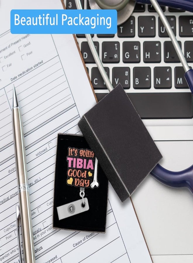 AGMDESIGN It's Going Tibia Good Day Nurse Badge Reel Retractable Clip, Funny Doctor Pun Badge Holder, Nurse ID Badge Reel for Orthopedic Surgeon Physical Therapist Bone Specialist, Orthopedist Gifts - Image 5