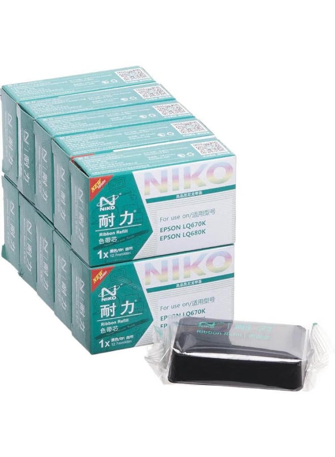 Niko (Niko) N Lq670K Black Ribbon Core (Pack Of 10) (Compatible With Epson Lq2550/660K/670K/680K) - Image 2
