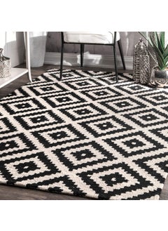 ZARA CARPETS; 'can change the floor ZARA CARPETS can change the floor Hand Made Modern Design With Usa Exported Collection Square Carpets For Living Room Size 5 Feet By 8 Feet 5 8 Feet White Black 