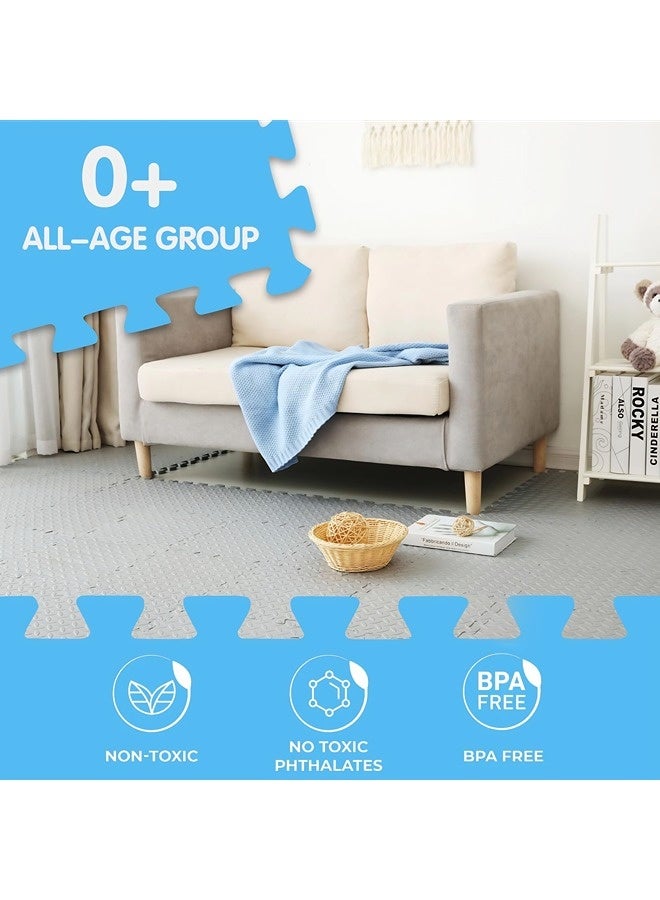 فيكسبلورن 6 قطع من حصائر الأرضية الرغوية للأطفال مقاس 30 سم × 30 سم (11.81 × 11.81 بوصة)، حصائر لعب رغوية DIY، حصائر لعب رغوية EVA، حصائر أرضية رغوية متشابكة بسمك 1.2 سم (0.4 بوصة)، حصائر لعب على شكل أحجية، مناسبة لغرف ألعاب الأطفال وغرف النوم ورياض الأطفال والصالات الرياضية - Image 3