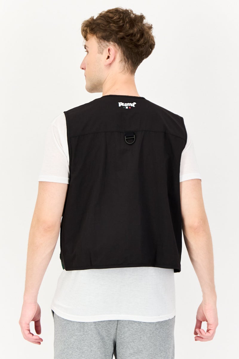 PUMA سترة تدريب بلا أكمام للرجال، رياضية، سوداء - Image 3