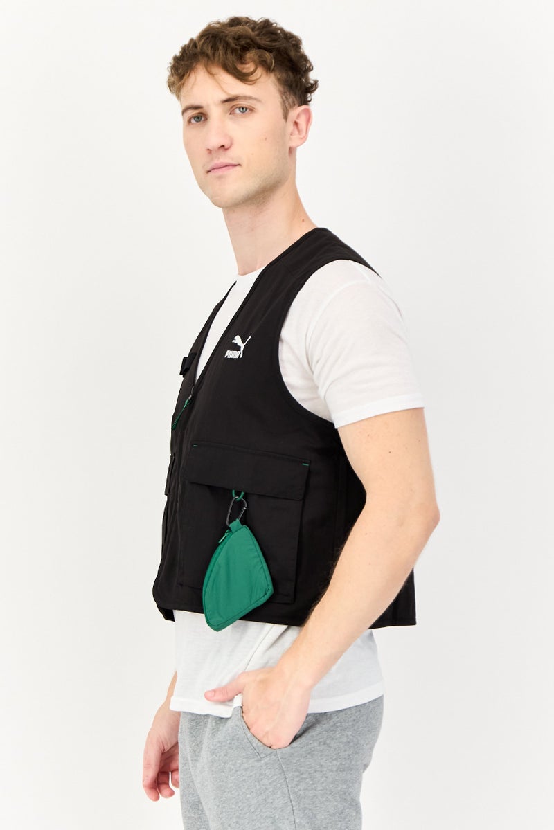 PUMA سترة تدريب بلا أكمام للرجال، رياضية، سوداء - Image 2