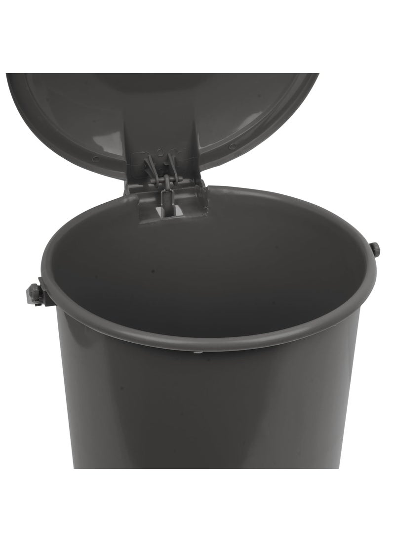 Urbane Home Urbane Home Dustbin Plastic Swinging Lid Dustbin Pedal Dustbin with Lid Dustbin for Kitchen Wet Dry Waste Pedal Dustbins Trash Can 10 LTR Pack of 3 Gray  - Image 4