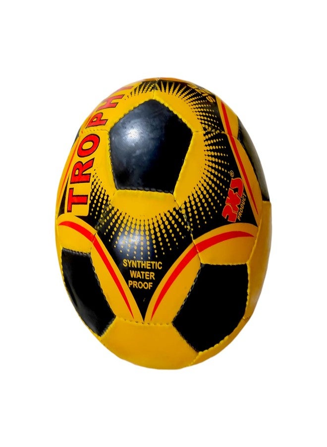 SBG Football for All Ages, 32 Pannel Football, Hand Stitched Football for Soft and Wet Grounds, Match Football,Size-5 (Trophy, Yellow and Black) - Image 3