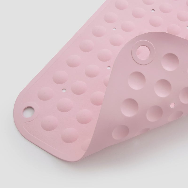 Cladore Home Cladore Extra Large Bath Tub Shower Mat 35L x 16W Inch NonSlip Rubber Bathtub Mat with Strong Suction Cups Machine Washable Bathroom Mats with Drain Holes Pink