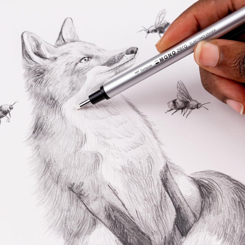 Tombow 57316 Mono Zero Eraser Refills, Round 2.3mm, 2-Pack - Image 1