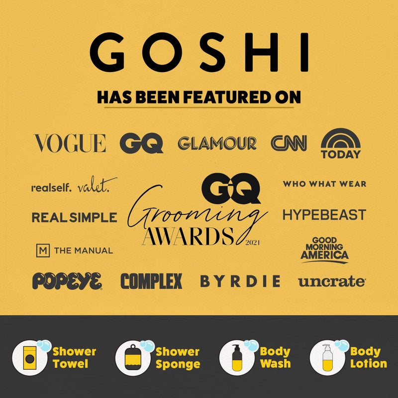 GOSHI Exfoliating Shower Sponge - Rip-Resistant, Rapid-Drying Exfoliating Bath Sponge for All Skin Types - Grey - Made in Japan - Image 4