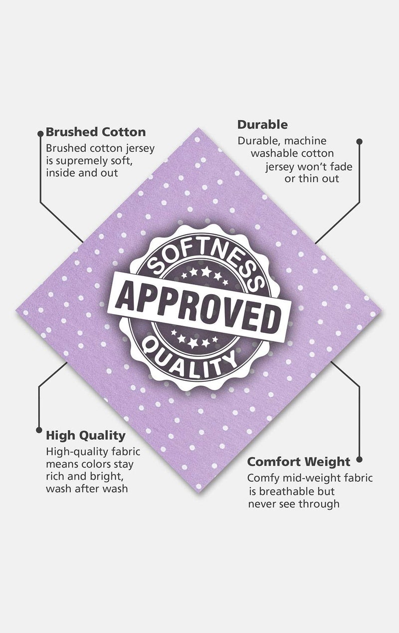 PajamaGram Womens Nightgowns Ultra Soft - Cotton Polka Dot, Lavender, M, 8-10 - Image 4