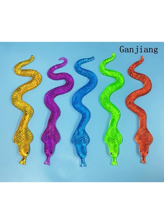 Ganjiang 5Pack Super Stretch Sticky Snake Mochi Squishy Toys,Goodie Bag Stuffers,Classroom Prizes,Birthday,Party Favors - Image 5