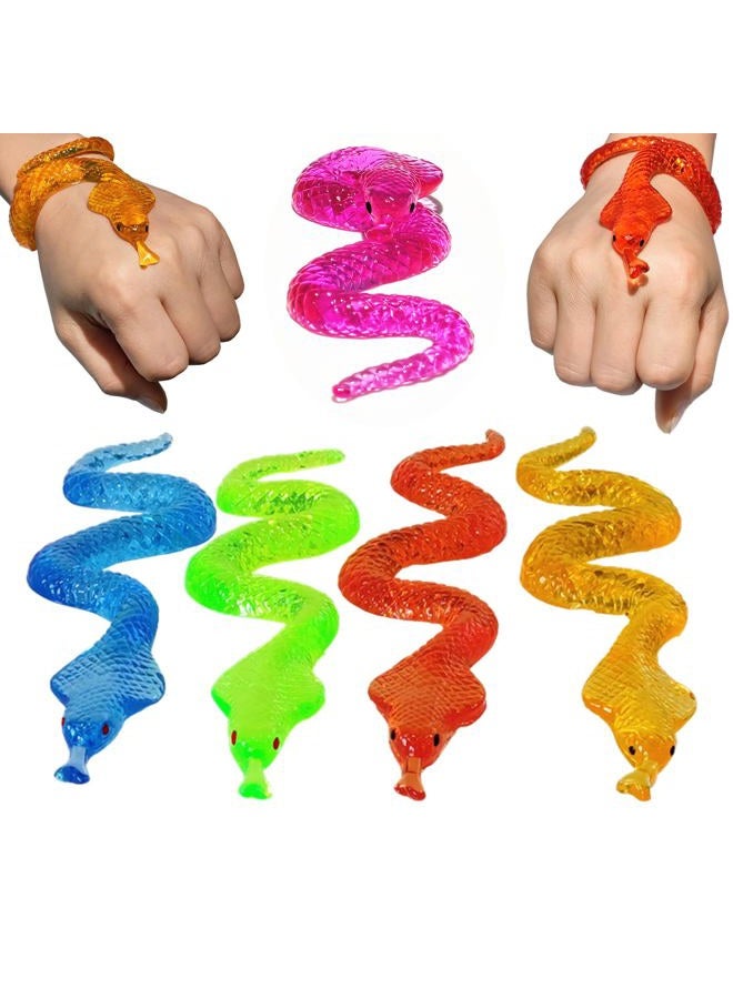 Ganjiang 5Pack Super Stretch Sticky Snake Mochi Squishy Toys,Goodie Bag Stuffers,Classroom Prizes,Birthday,Party Favors - Image 1