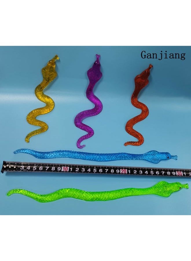 Ganjiang 5Pack Super Stretch Sticky Snake Mochi Squishy Toys,Goodie Bag Stuffers,Classroom Prizes,Birthday,Party Favors - Image 4