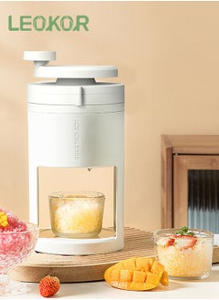 LEOKOR 3PCS Manual Ice Crushers Machine Premium Portable Shaved Ice Machine Ice Planer with Ice Cube Trays and Glass Container  - Image 1