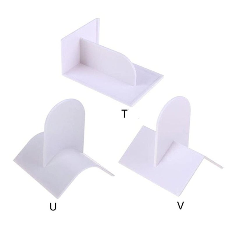 لوزين 3 قطع من البلاستيك لتزيين الكيك، أداة تنعيم لتزيين الكيك، لتزيين زوايا حافة الكيك، صناعة السكر، أداة خبز ذاتية الصنع باللون الأبيض - Image 5