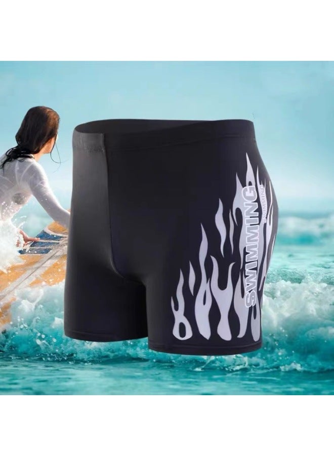 Generic Explosions Flame Men's Boxer Swimming Trunks Breathable Quick-drying Comfortable Fashion Swimming Trunks Beach Hot Spring Swimming Direct Sales-Color:Random Pattern-Size:L  - Image 5
