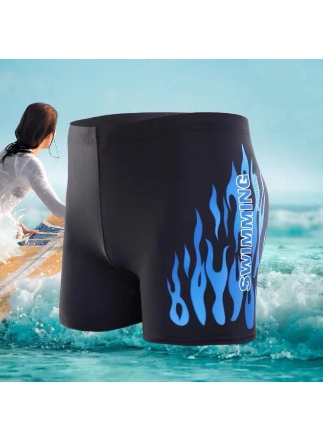 Generic Explosions Flame Men's Boxer Swimming Trunks Breathable Quick-drying Comfortable Fashion Swimming Trunks Beach Hot Spring Swimming Direct Sales-Color:Random Pattern-Size:L  - Image 4