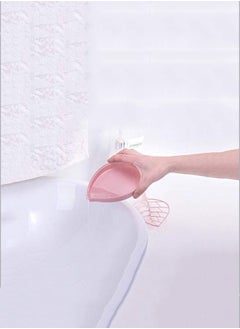 joyzzz Leaf-Shaped Shower Soap bar Holder with Draining Tray, Fashionable Soap Dishes for Bathroom Shower Kitchen Counter Sink Pink  - Image 4