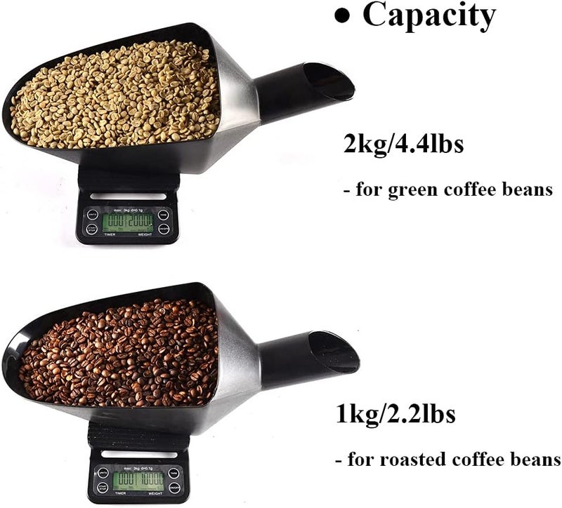 CAFEMASY Coffee Bean Shovel Scoop Commerical Coffee Beans Filling Scooper Plastic Coffee Bean Scale Measuring Scoop - Image 3