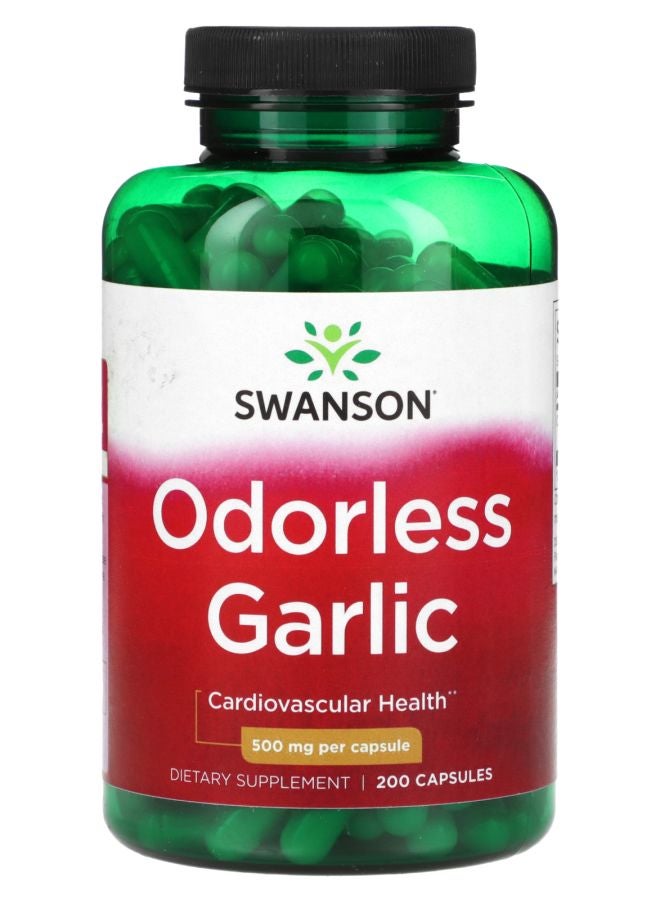 SWANSON Odorless Garlic 500 mg 200 Capsule