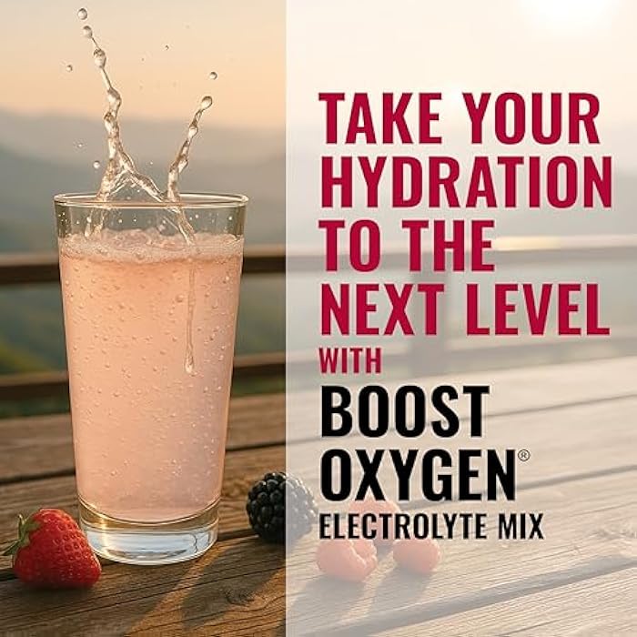 Boost Oxygen Next-Level Hydration Packet | Electrolyte & Bicarbonate Super Blend | Supports Healthy Circulation for Hydration, Oxygenation, Occasional Fatigue & Recovery | Mixed Berry (6 Pack) - Image 2