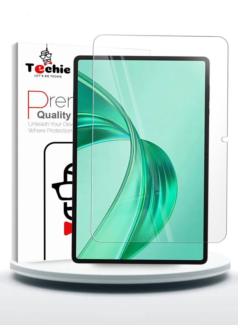 Techie Honor Pad X8a 11-inch 2024 HD Clear Tempered Glass Screen Protector Bubble Free Easy Installation - Image 1