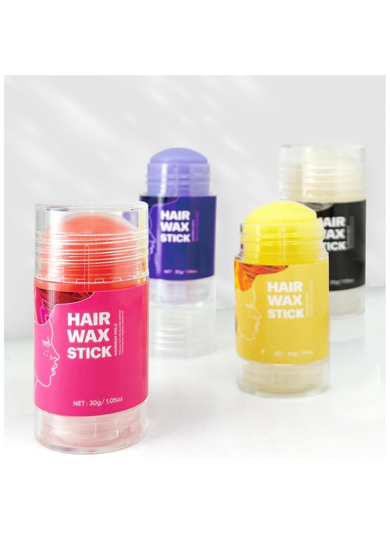 Hair Wax Stick, Hair Slick Back Stick, Styling Agent for Slick Back, Edge Control, and Frizz Smoothing for Women u0026 Men, No Residue Hair Finishing Stick for Flyaways 1.05 Fl Oz (Orange) - Image 1