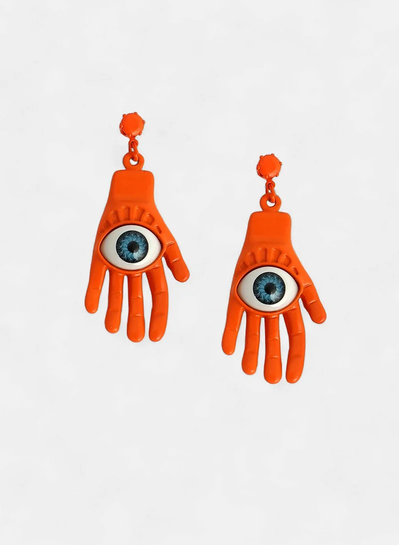 سوهي حلق هاندميد مرصع بحجر هانسا