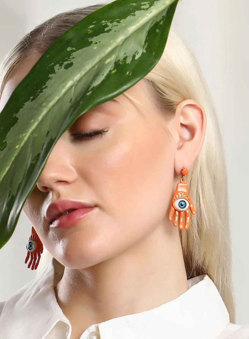 سوهي حلق هاندميد مرصع بحجر هانسا