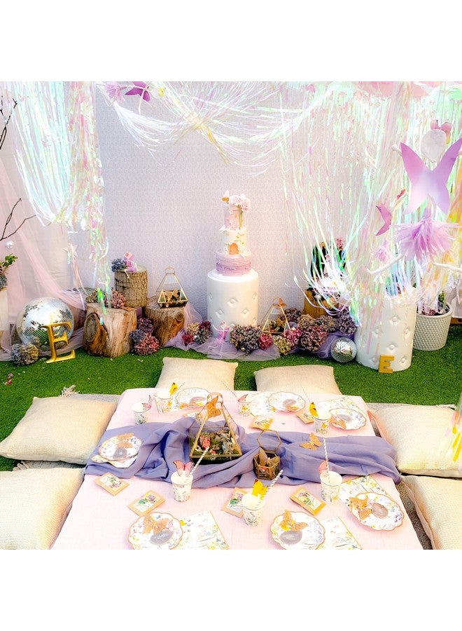 توكينج تيبلز زينة حفلات الجنيات وأدوات مائدة للاستخدام مرة واحدة من Talking Tables لـ ١٦ ضيفًا | زينة فراشات، مفرش طاولة، أكواب، أطباق، ومناديل | لأعياد ميلاد الأطفال، عيد الأم، شاي ما بعد الظهيرة، حفل استقبال المولود الجديد - Image 4