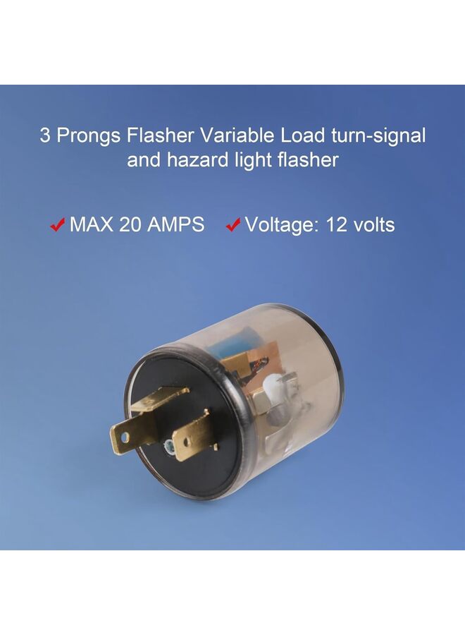 قطع 12 فولت 3 دبوس مرحل وامض إلكتروني دائري شديد التحمل لإشارة الانعطاف الإلكترونية مرحل وامض لإشارة الانعطاف مرحل وامض ثلاثي الأطراف (الحجم: 3 دبابيس) - Image 5