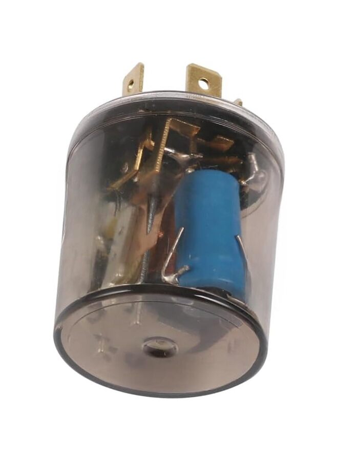 قطع 12 فولت 3 دبوس مرحل وامض إلكتروني دائري شديد التحمل لإشارة الانعطاف الإلكترونية مرحل وامض لإشارة الانعطاف مرحل وامض ثلاثي الأطراف (الحجم: 3 دبابيس) - Image 2