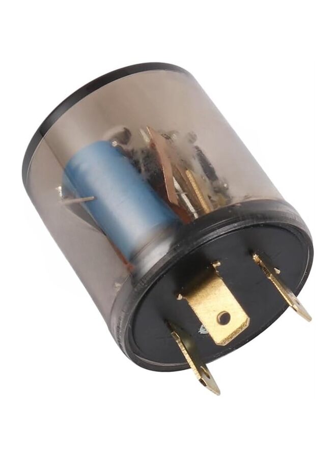 قطع 12 فولت 3 دبوس مرحل وامض إلكتروني دائري شديد التحمل لإشارة الانعطاف الإلكترونية مرحل وامض لإشارة الانعطاف مرحل وامض ثلاثي الأطراف (الحجم: 3 دبابيس) - Image 3