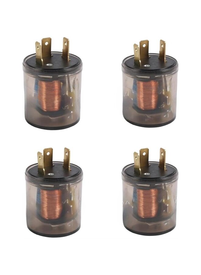 قطع 12 فولت 3 دبوس مرحل وامض إلكتروني دائري شديد التحمل لإشارة الانعطاف الإلكترونية مرحل وامض لإشارة الانعطاف مرحل وامض ثلاثي الأطراف (الحجم: 3 دبابيس) - Image 1