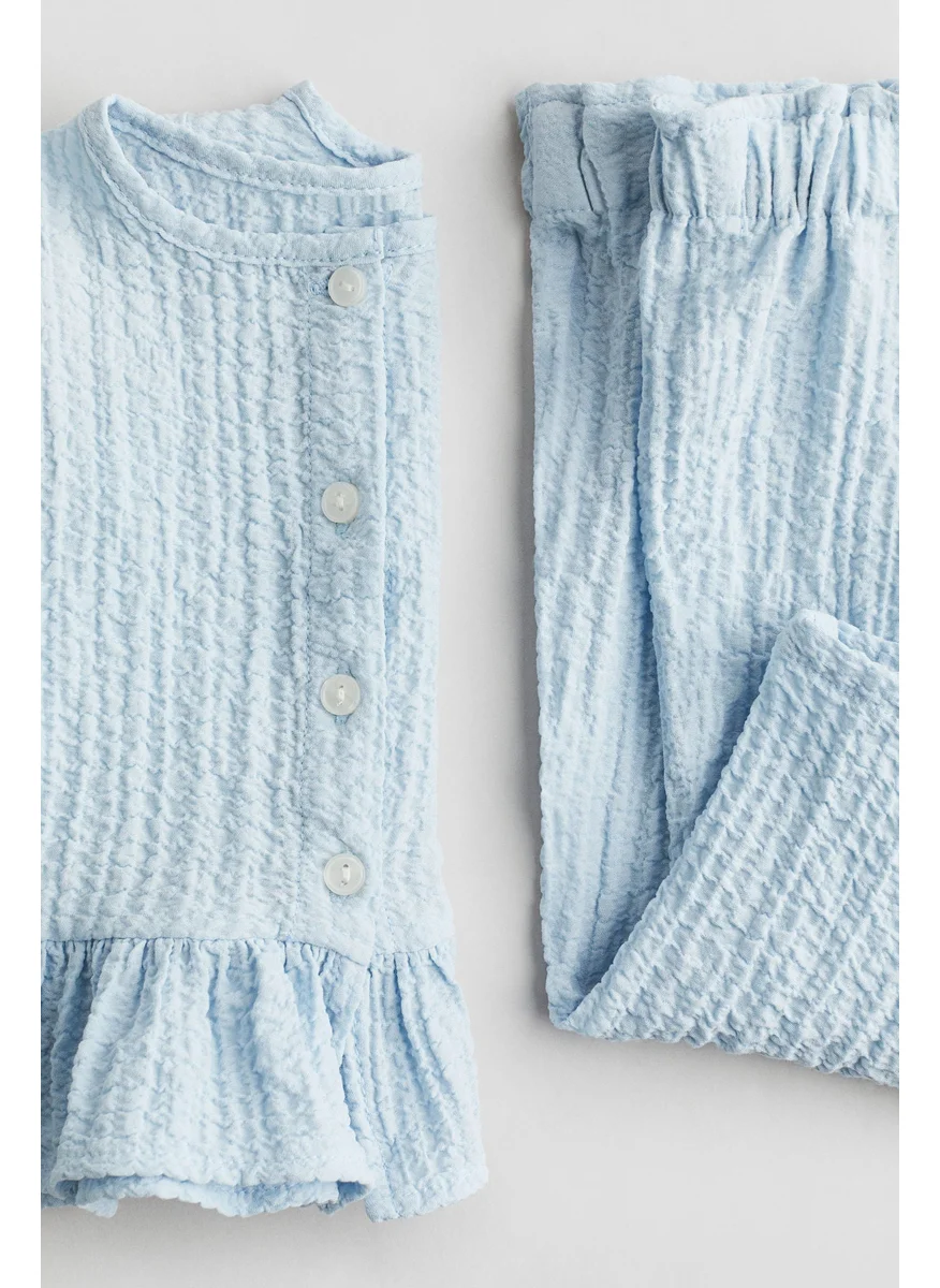 H&M 2-Piece Seersucker Set