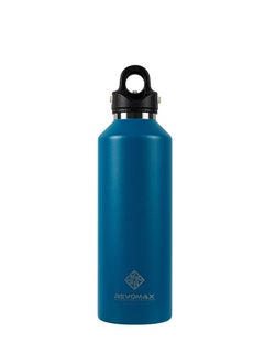 Revomax vacuum Insulated Flask with Twist Free CAP, open & close with one hand in one second, Jewelry Blue 32oz/ 950ml